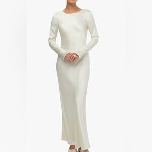 WeWoreWhat Cream Backless Dress